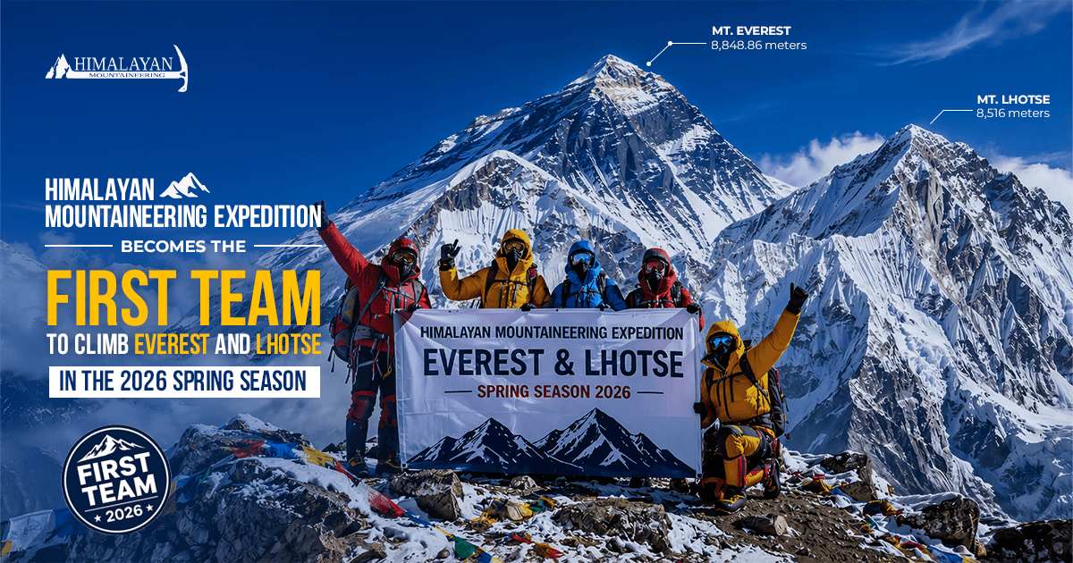 Historic Double Summit Success - Himalayan Mountaineering Expedition Becomes the First Team to Climb Everest and Lhotse in the 2026 Spring Season